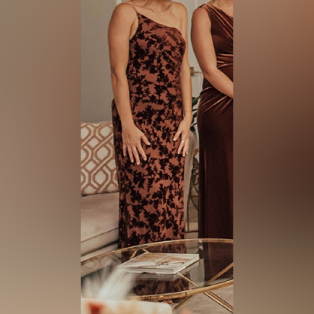 Revelry Jade floral burnout velvet dress